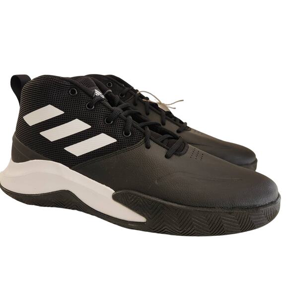 Adidas Men\'s Ownthegame Running Shoe, Black/White/Black, 11 main image 7